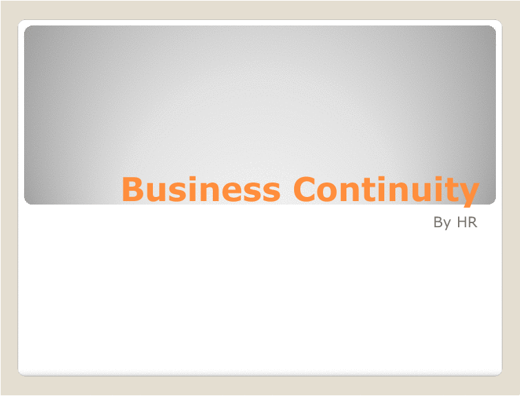 Business Continuity (7-slide PPT PowerPoint presentation (PPTX)) Preview Image