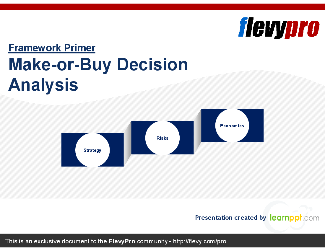 Make-or-Buy Decision Analysis (23-slide PowerPoint presentation (PPT)) Preview Image
