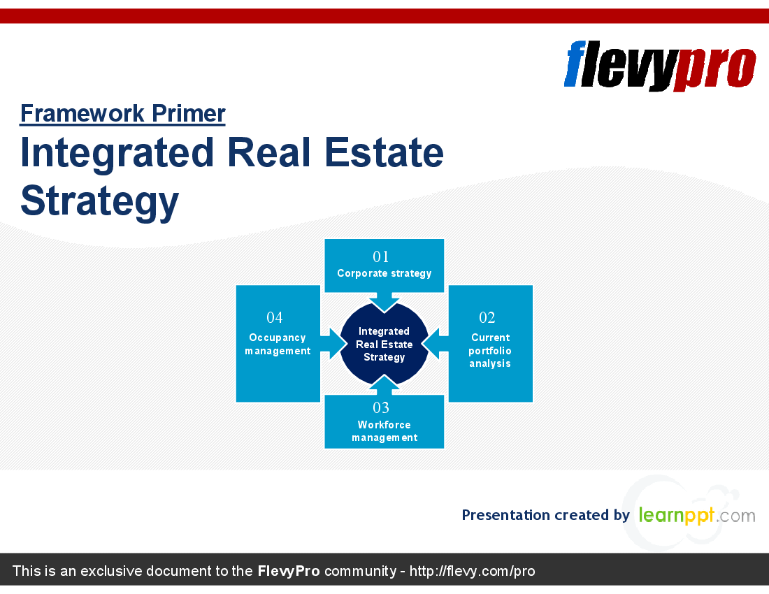 This is a partial preview of Integrated Real Estate Strategy (24-slide PowerPoint presentation (PPT)). Full document is 24 slides. 