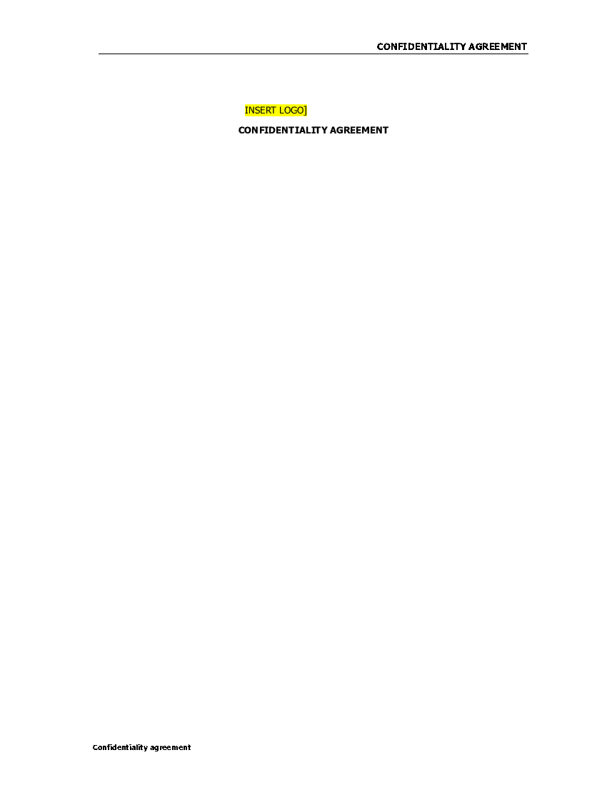 Transaction Non-Disclosure (NDA) or Confidentiality Agreement