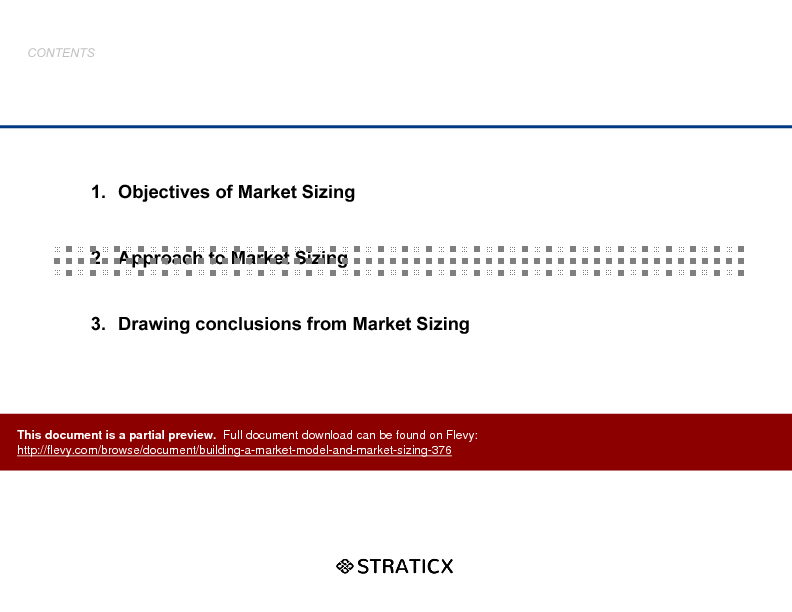 Building a Market Model and Market Sizing (22-slide PPT PowerPoint presentation (PPTX)) Preview Image