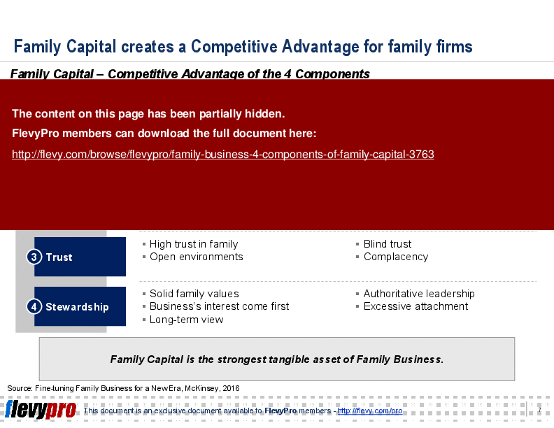 Family Business: 4 Components of Family Capital (19-slide PowerPoint presentation (PPT)) Preview Image