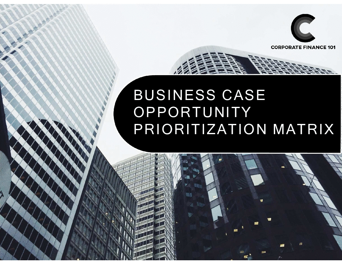 Business Case Prioritization Guide