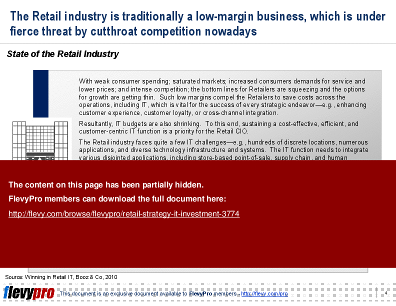 Retail Strategy: IT Investment (21-slide PowerPoint presentation (PPT)) Preview Image