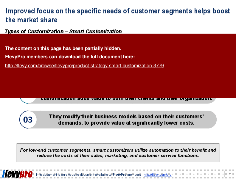 Product Strategy: Smart Customization (23-slide PowerPoint presentation (PPT)) Preview Image