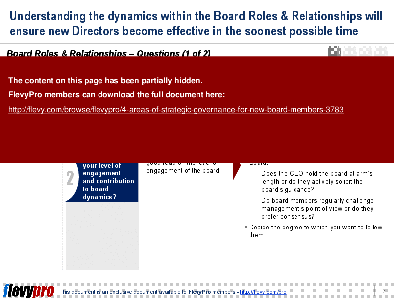 This is a partial preview of 4 Areas of Strategic Governance for New Board Members (24-slide PowerPoint presentation (PPT)). Full document is 24 slides. 
