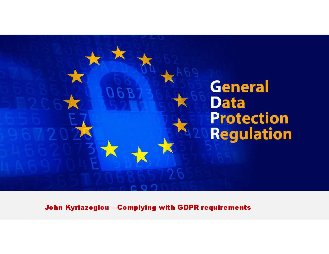 This is a partial preview of GDPR Compliance Seminar. Full document is 183 slides. 