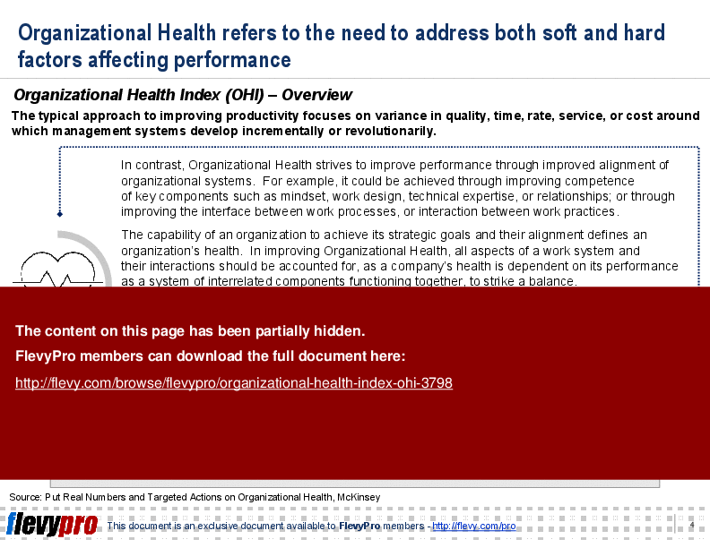 Organizational Health Index (OHI) (25-slide PPT PowerPoint presentation (PPT)) Preview Image