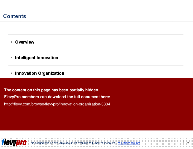 Innovation Organization (28-slide PPT PowerPoint presentation (PPT)) Preview Image