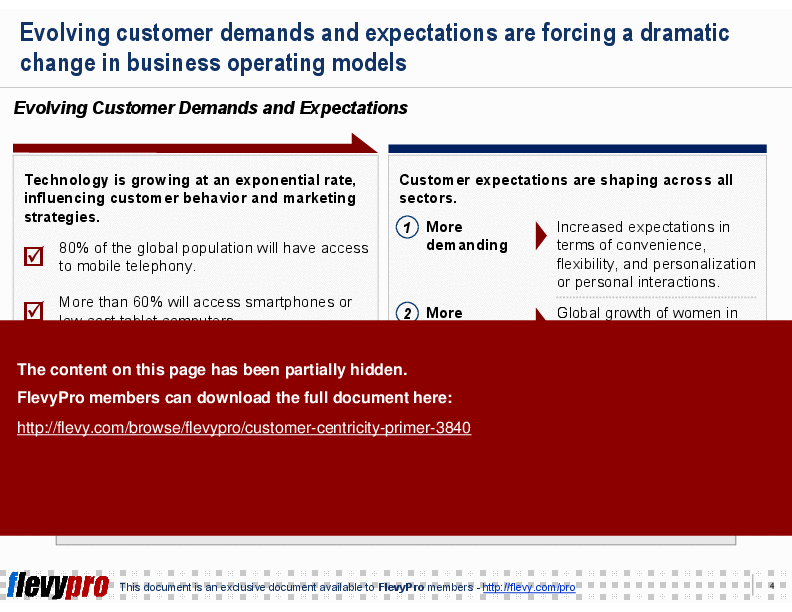 This is a partial preview of Customer-centricity Primer (33-slide PowerPoint presentation (PPT)). Full document is 33 slides. 