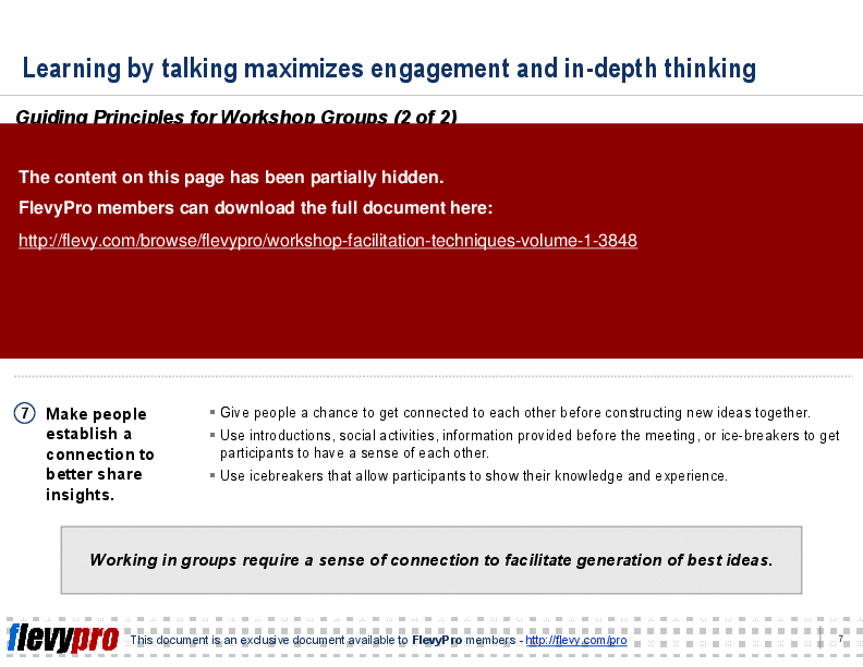 This is a partial preview of Workshop Facilitation Techniques (Volume 1) (28-slide PowerPoint presentation (PPT)). Full document is 28 slides. 