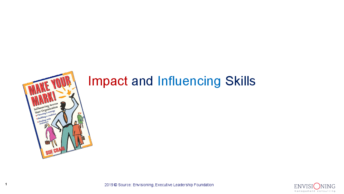 This is a partial preview of Impact and Influencing in Organizations. Full document is 50 slides. 