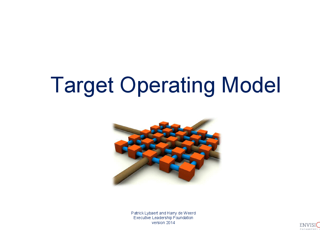 This is a partial preview of Target Operating Model (). Full document is 12 slides. 