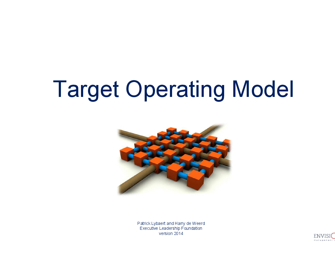 Target Operating Model (12-slide PPT PowerPoint presentation (PPTX)) Preview Image