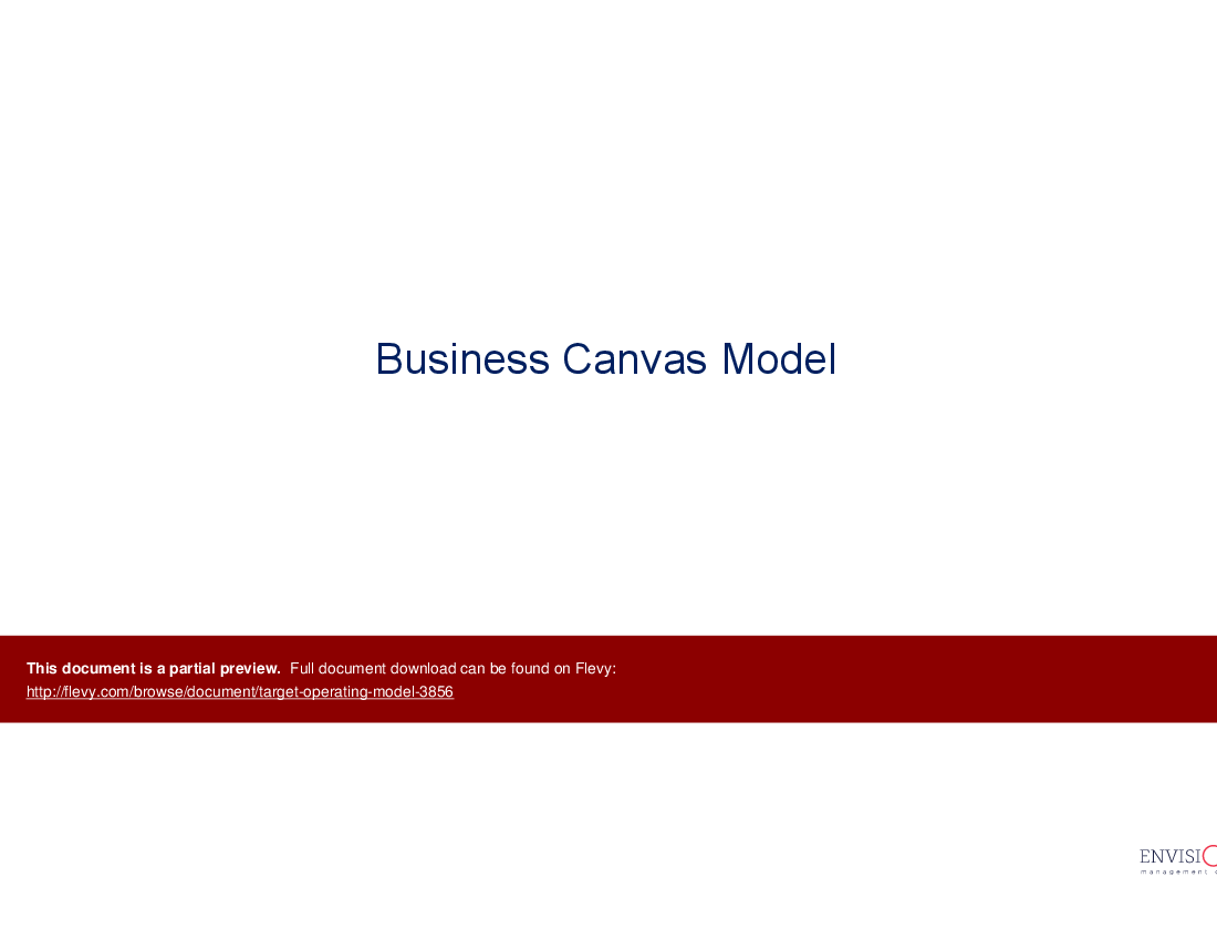 This is a partial preview of Target Operating Model (). Full document is 12 slides. 