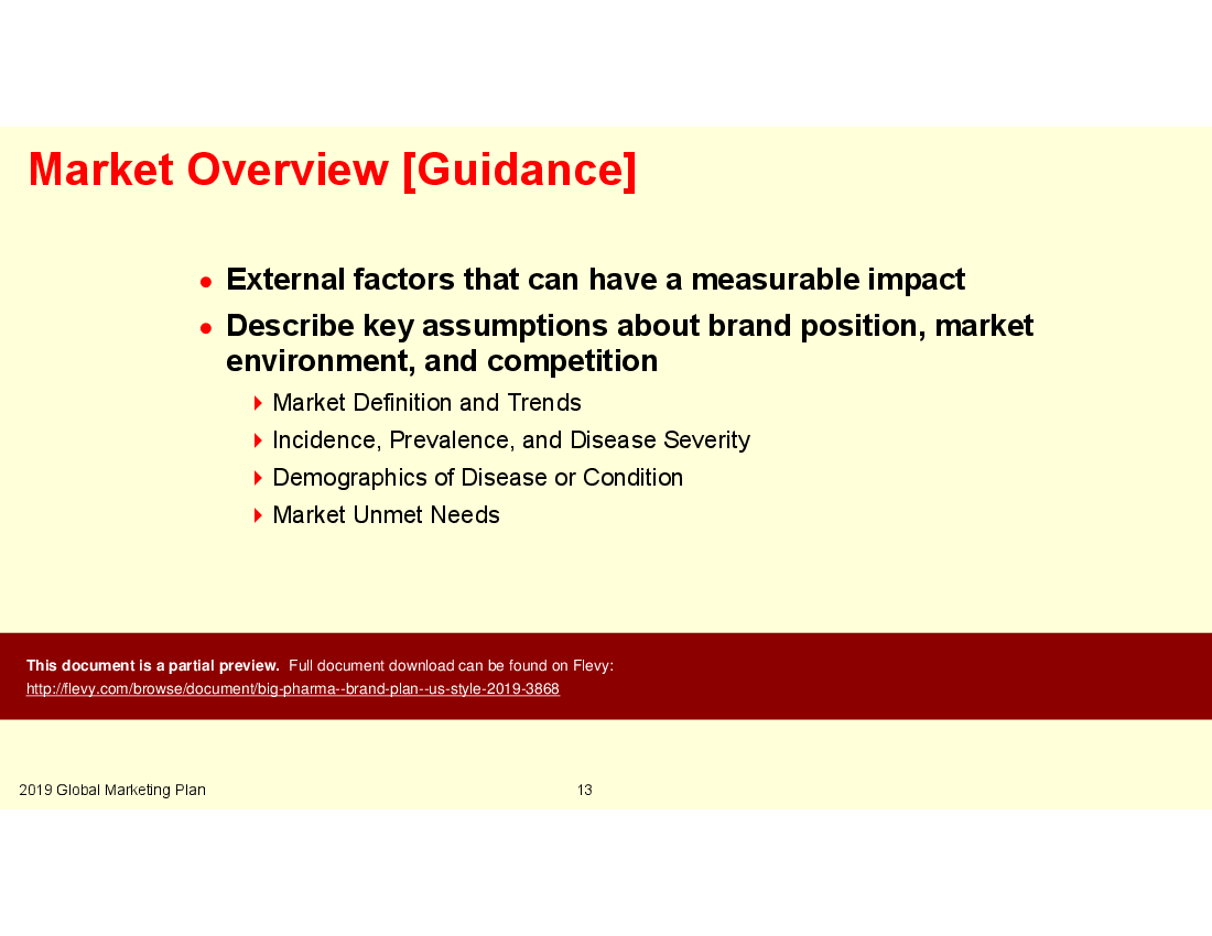 Big Pharma - Brand Plan (US Style) (26-slide PPT PowerPoint presentation (PPTX)) Preview Image
