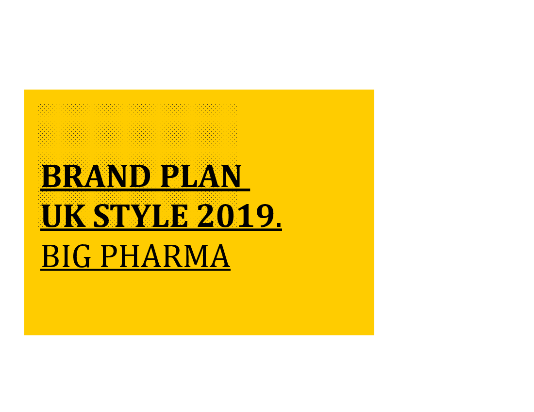 Big Pharma - Brand Plan (UK Style) (38-slide PPT PowerPoint presentation (PPTX)) Preview Image