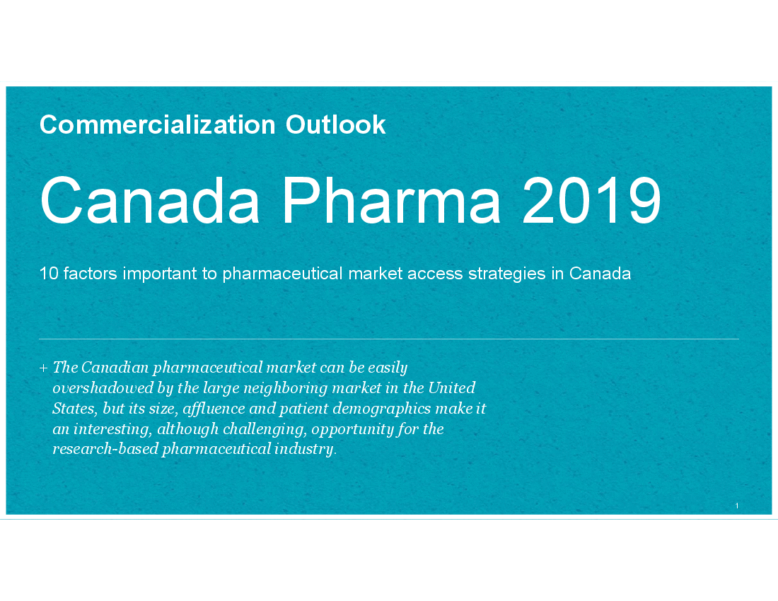 Pharma - Canada 2019 (10-slide PPT PowerPoint presentation (PPTX)) Preview Image