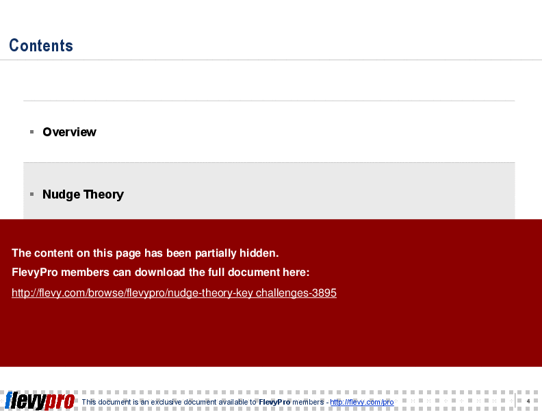 This is a partial preview of Nudge Theory: Key Challenges (20-slide PowerPoint presentation (PPT)). Full document is 20 slides. 