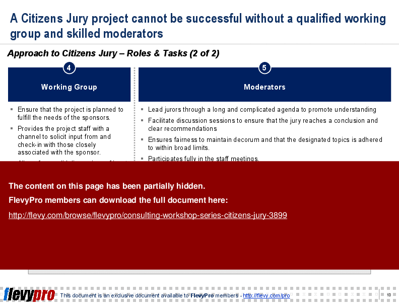 This is a partial preview of Consulting Workshop Series: Citizens Jury (29-slide PowerPoint presentation (PPT)). Full document is 29 slides. 