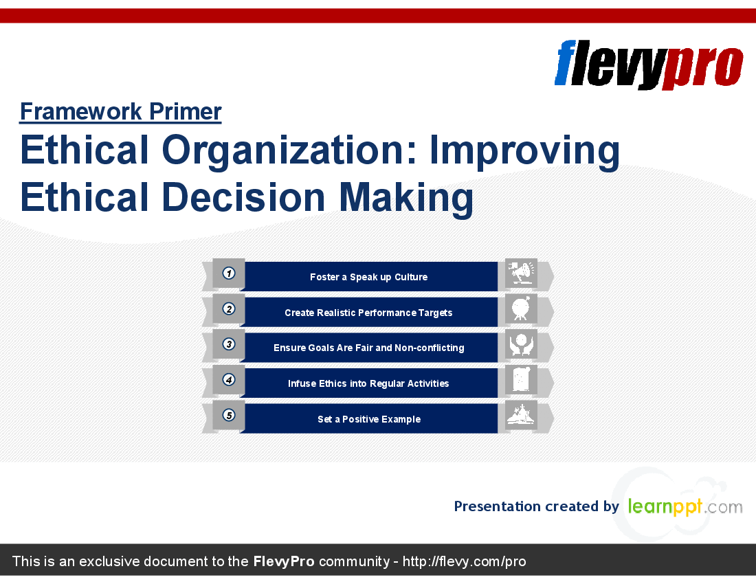 This is a partial preview of Ethical Organization: Improving Ethical Decision Making (22-slide PowerPoint presentation (PPT)). Full document is 22 slides. 