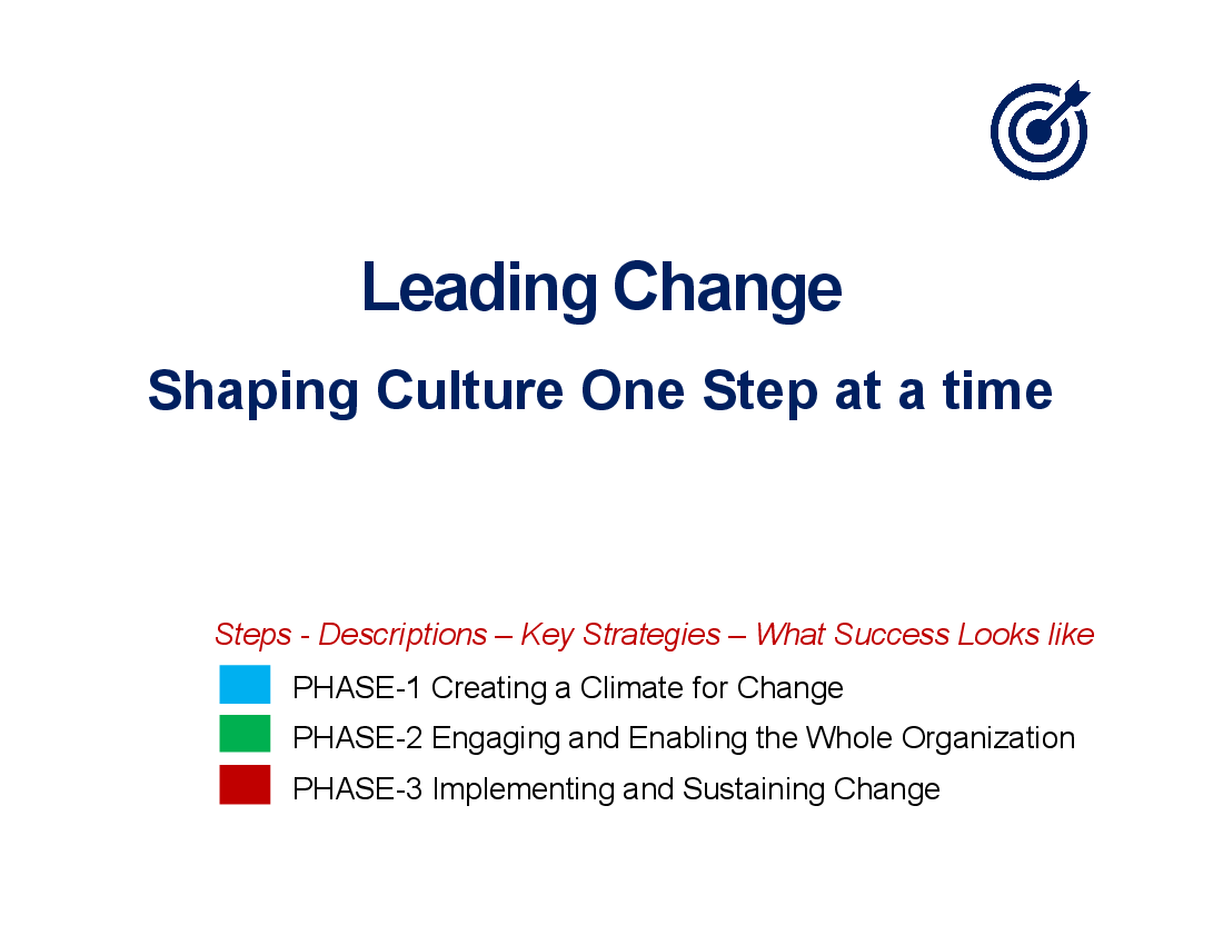 A Practical Guide to Leading Change with Risk Assessment (10-slide PPT PowerPoint presentation (PPTX)) Preview Image