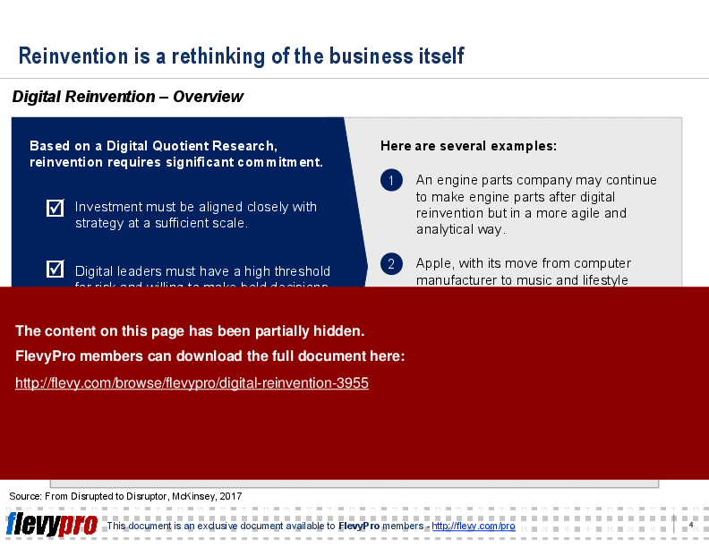 This is a partial preview of Digital Reinvention (25-slide PowerPoint presentation (PPTX)). Full document is 25 slides. 