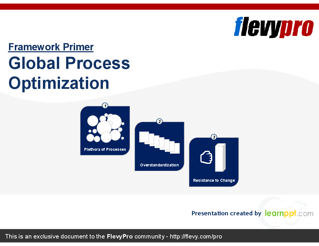 This is a partial preview of Global Process Optimization (20-slide PowerPoint presentation (PPT)). Full document is 20 slides. 