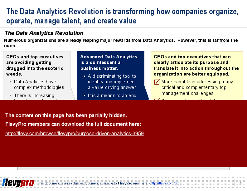 This is a partial preview of Purpose-driven Analytics (26-slide PowerPoint presentation (PPTX)). Full document is 26 slides. 