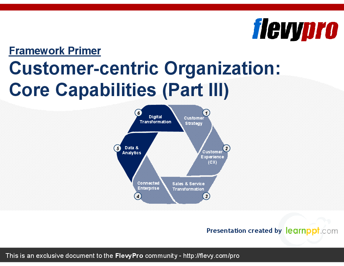 Customer-centric Organization: Core Capabilities (Part III) (24-slide PowerPoint presentation (PPT)) Preview Image
