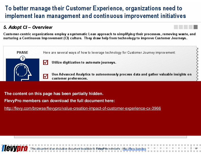 Value Creation: Impact of Customer Experience (CX) (22-slide PPT PowerPoint presentation (PPT)) Preview Image