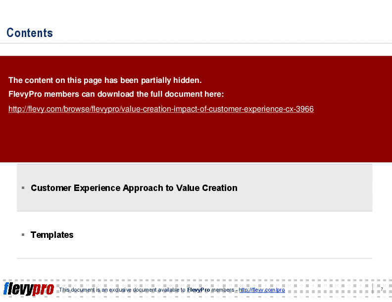 This is a partial preview of Value Creation: Impact of Customer Experience (CX) (22-slide PowerPoint presentation (PPT)). Full document is 22 slides. 