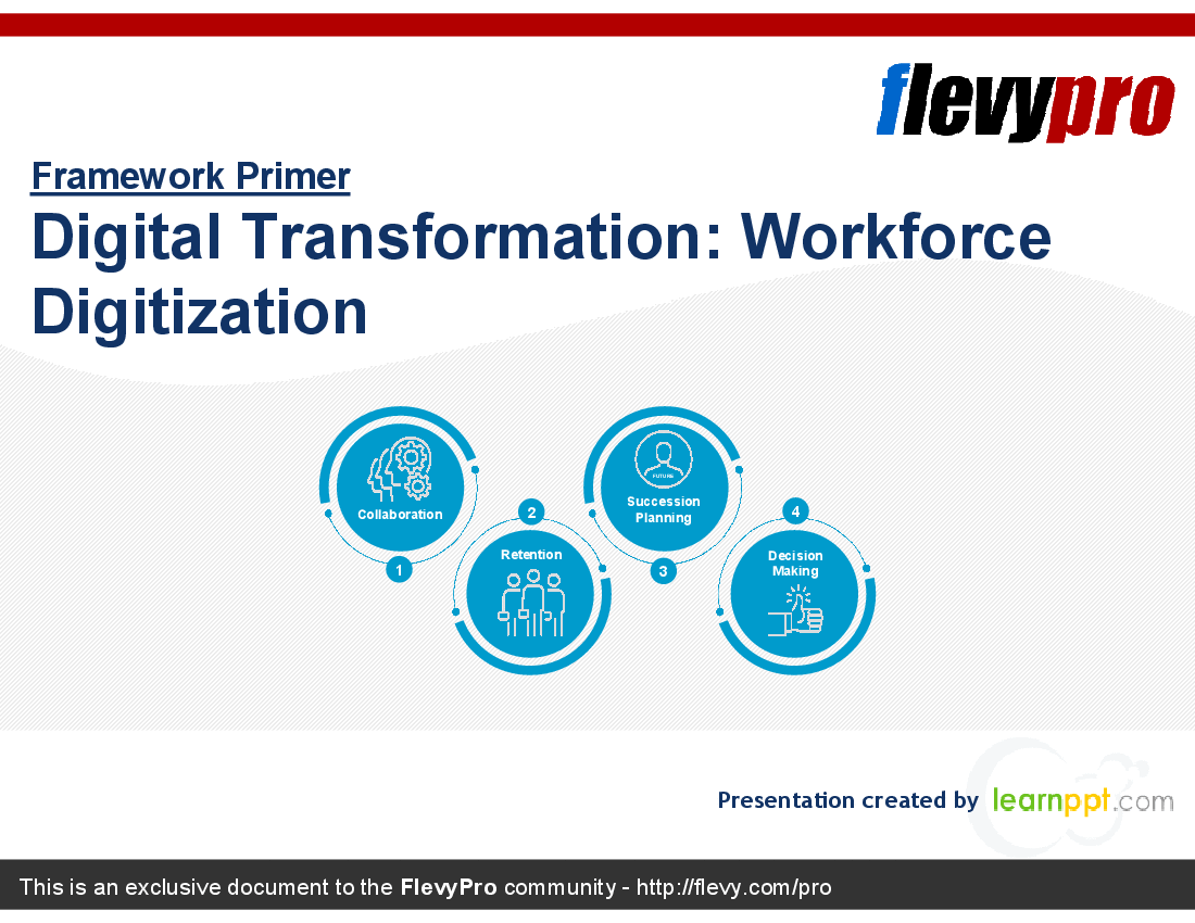 This is a partial preview of Digital Transformation: Workforce Digitization (24-slide PowerPoint presentation (PPTX)). Full document is 24 slides. 