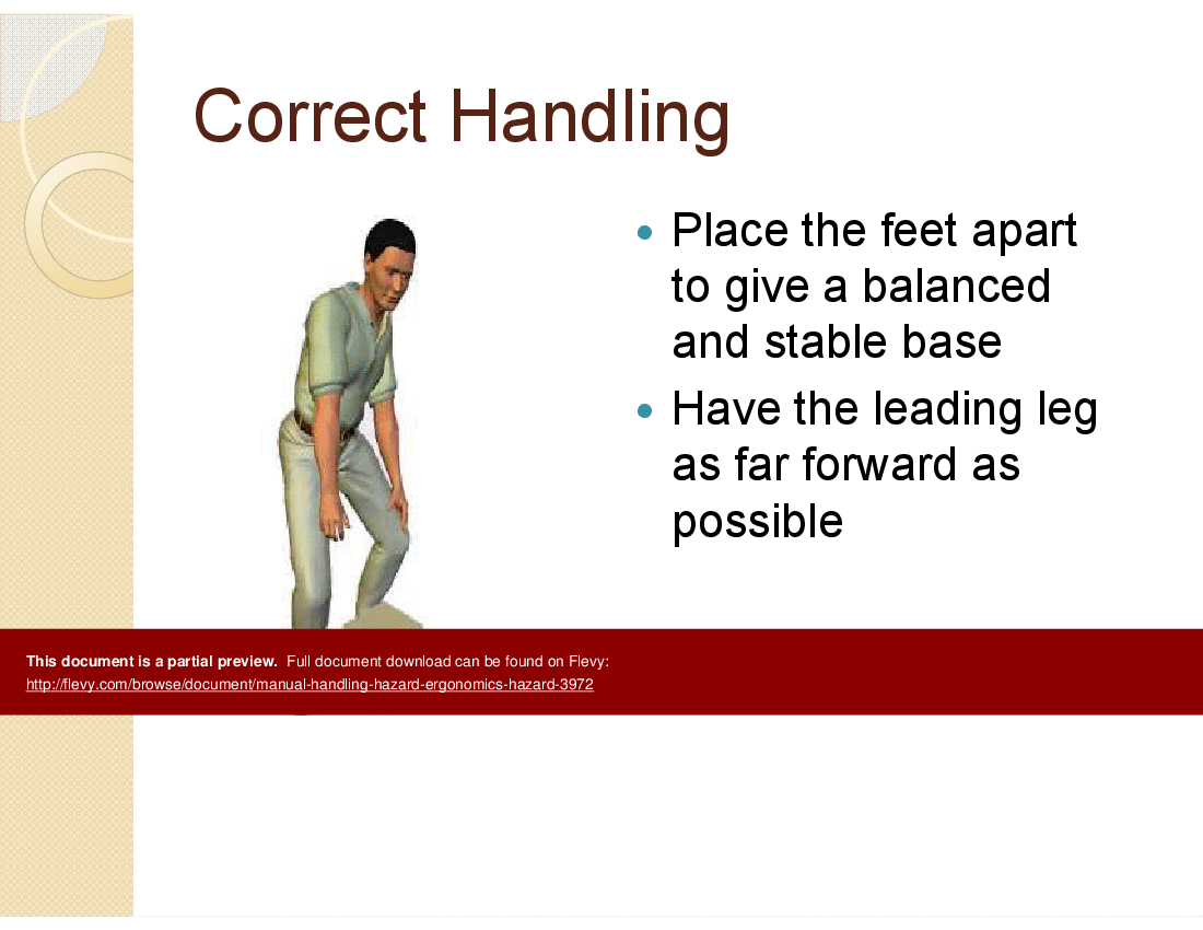 This is a partial preview of Manual Handling Hazard/ Ergonomics Hazard (28-slide PowerPoint presentation (PPTX)). Full document is 28 slides. 