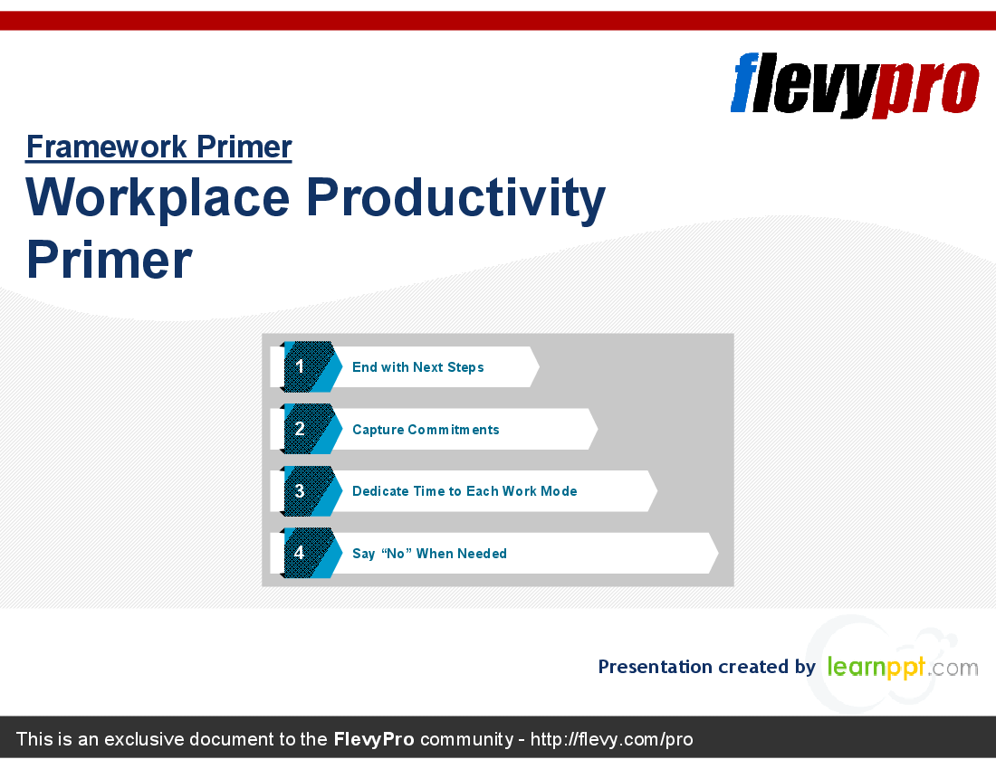 Workplace Productivity Primer (26-slide PowerPoint presentation (PPTX)) Preview Image