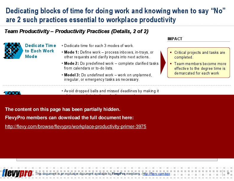 This is a partial preview of Workplace Productivity Primer (26-slide PowerPoint presentation (PPTX)). Full document is 26 slides. 