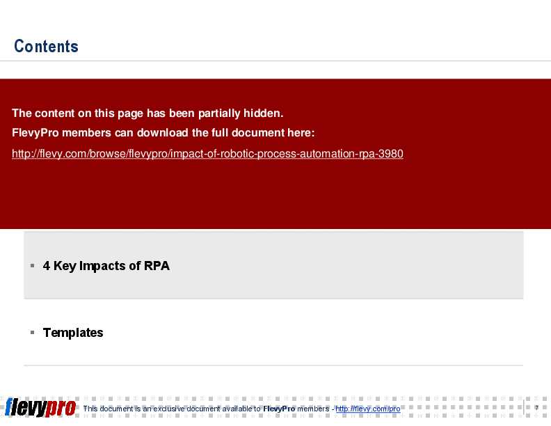 This is a partial preview of Impact of Robotic Process Automation (RPA) (21-slide PowerPoint presentation (PPTX)). Full document is 21 slides. 
