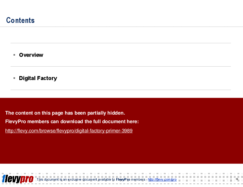 Digital Factory Primer (23-slide PPT PowerPoint presentation (PPT)) Preview Image