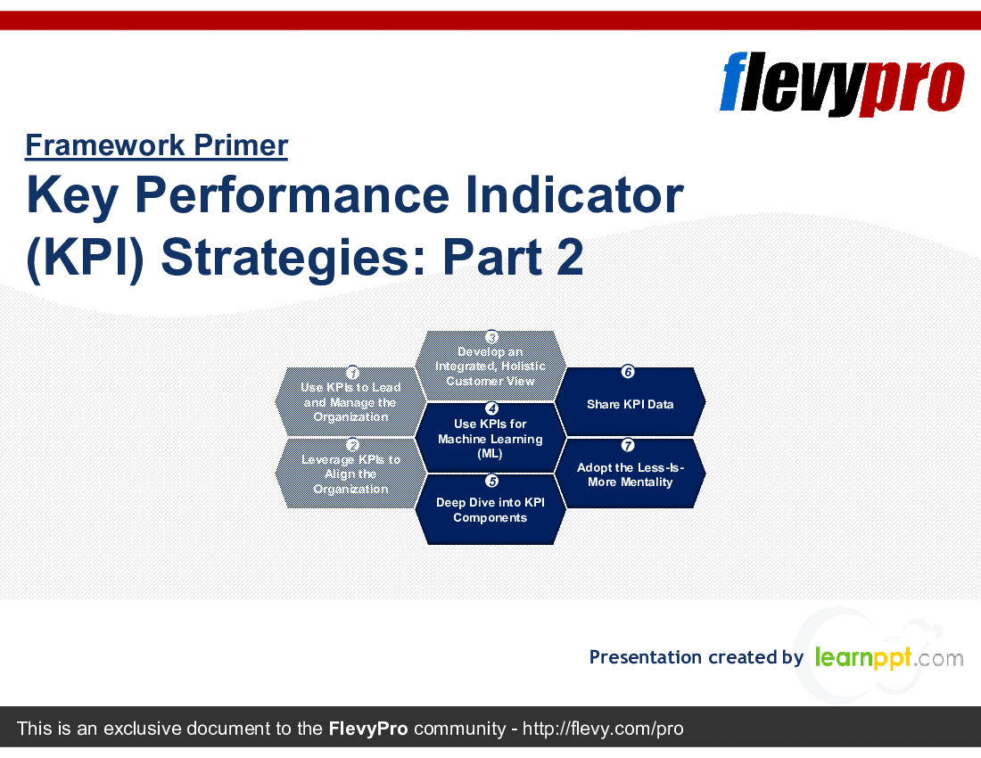 This is a partial preview of Key Performance Indicator (KPI) Strategies: Part 2 (23-slide PowerPoint presentation (PPT)). Full document is 23 slides. 