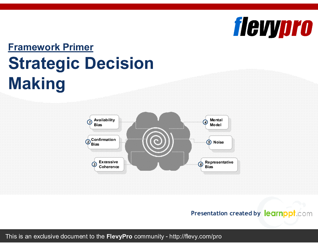 Strategic Decision Making (30-slide PowerPoint presentation (PPT)) Preview Image