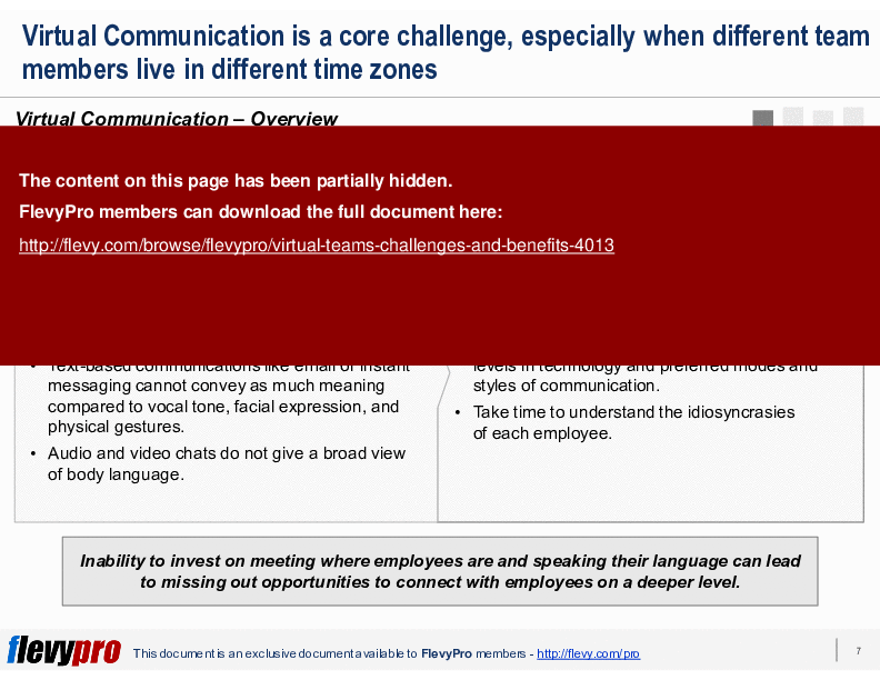 This is a partial preview of Virtual Teams: Challenges & Benefits (26-slide PowerPoint presentation (PPTX)). Full document is 26 slides. 