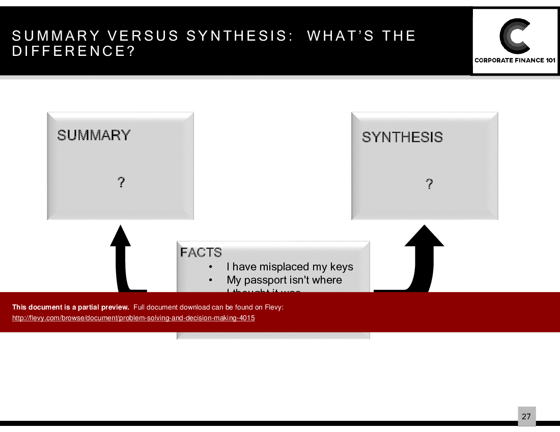 Problem Solving and Decision Making (32-slide PPT PowerPoint presentation (PPT)) Preview Image