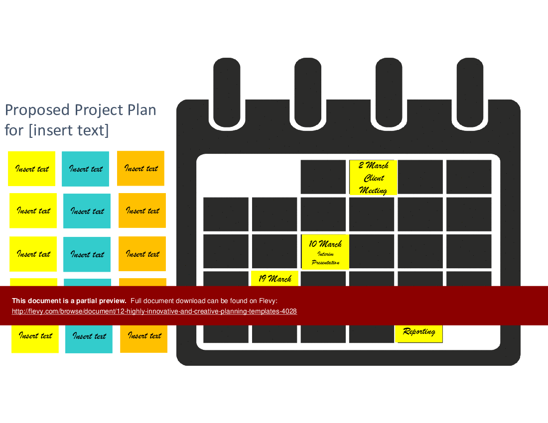 This is a partial preview of 12 Highly Innovative and Creative Planning Templates (13-slide PowerPoint presentation (PPTX)). Full document is 13 slides. 