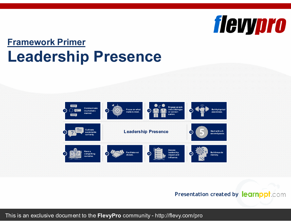 This is a partial preview of Leadership Presence (23-slide PowerPoint presentation (PPTX)). Full document is 23 slides. 