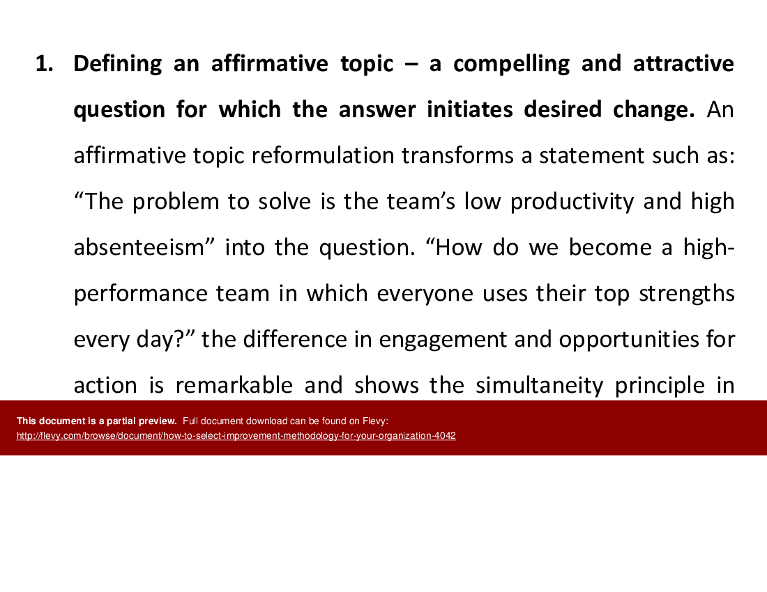 How to Select Improvement Methodology for Your Organization (33-slide PPT PowerPoint presentation (PPTX)) Preview Image