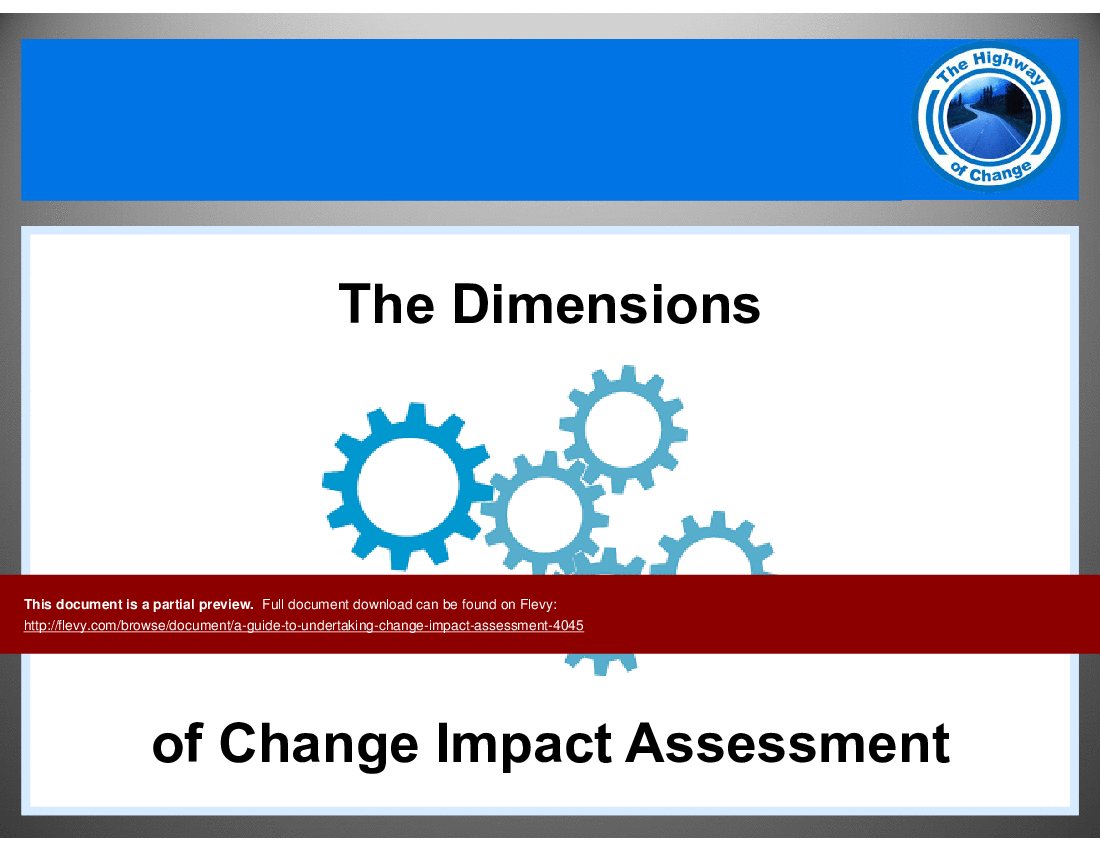 A Guide to Undertaking Change Impact Assessment (30-slide PPT PowerPoint presentation (PPT)) Preview Image