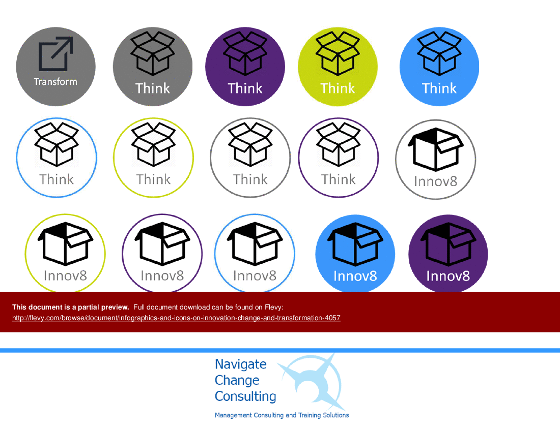 This is a partial preview of Infographics & Icons on: Innovation, Change & Transformation (11-slide PowerPoint presentation (PPTX)). Full document is 11 slides. 
