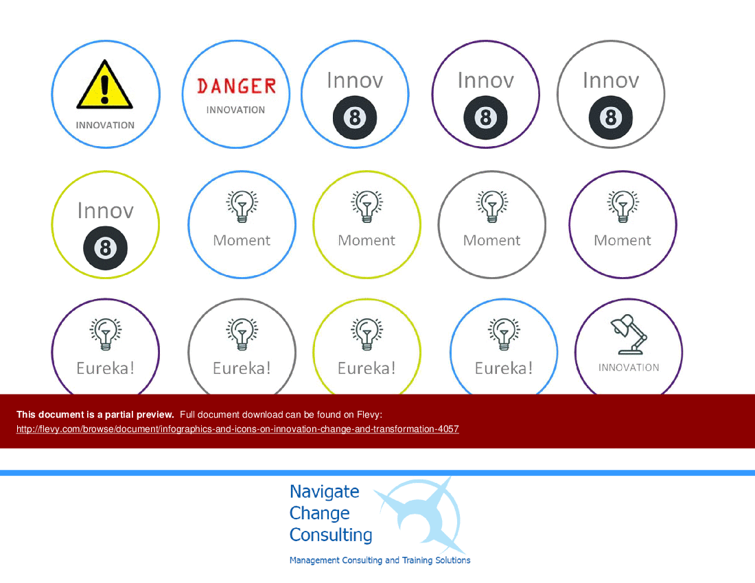 This is a partial preview of Infographics & Icons on: Innovation, Change & Transformation (11-slide PowerPoint presentation (PPTX)). Full document is 11 slides. 
