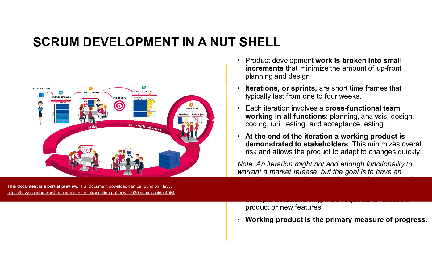 This is a partial preview of Scrum Introduction (PPT) (New - 2020 Scrum Guide) (91-slide PowerPoint presentation (PPTX)). Full document is 91 slides. 