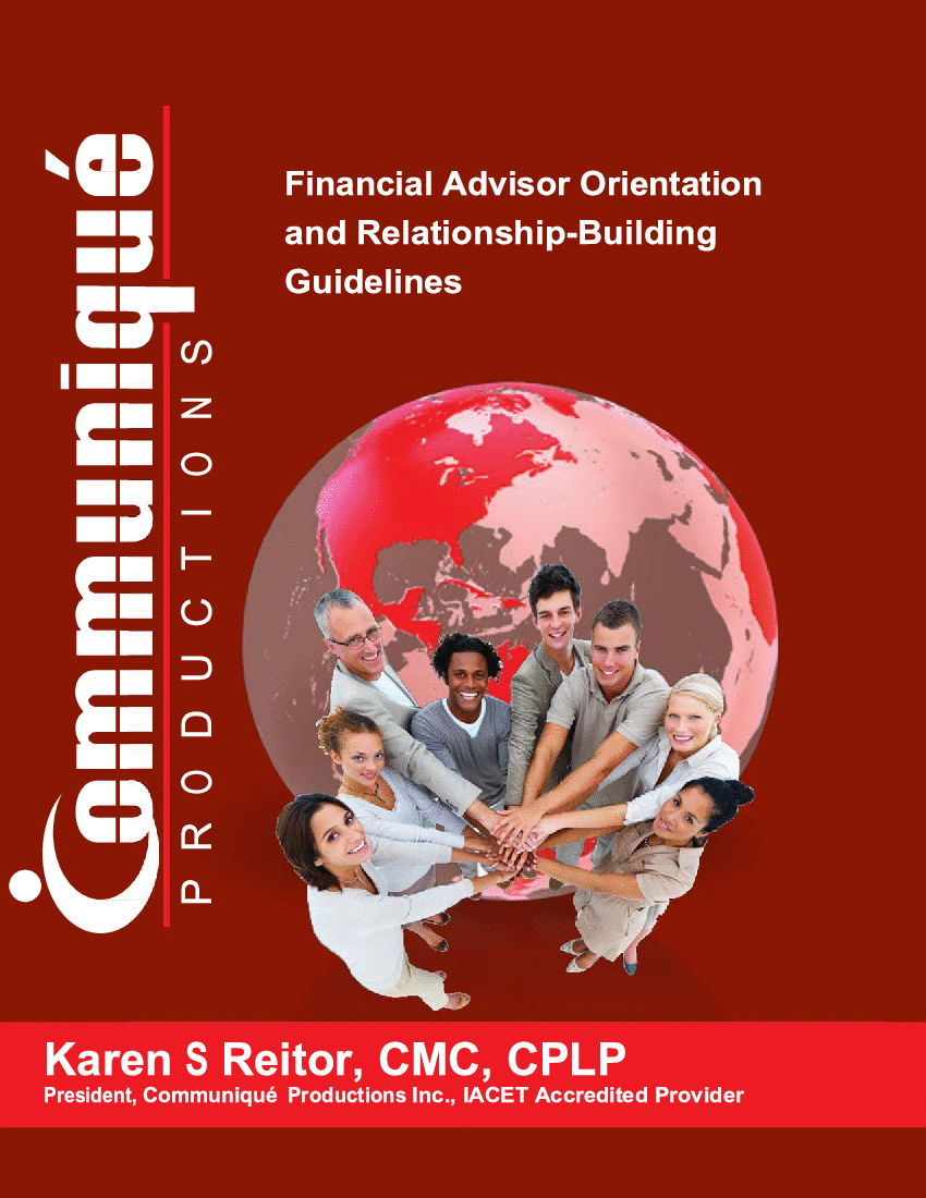 This is a partial preview of Financial Advisor Orientation & Relationship-Building Guidelines (29-page PDF document). Full document is 29 pages. 